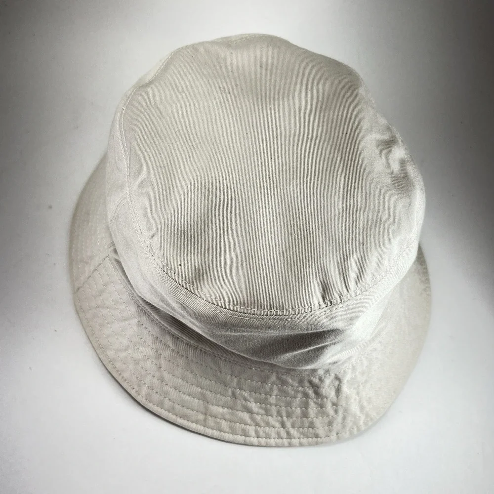 Vintage Y2K Bucket Hat Banana Republic Men M/L Khaki Cotton Fishing Safari Cream